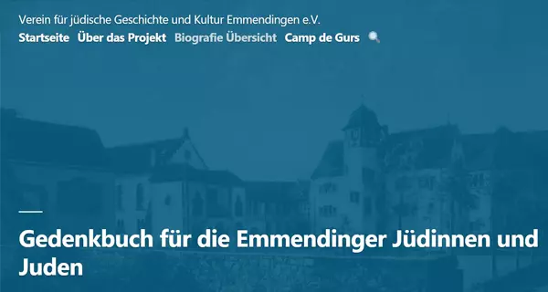 Digitale Angebot Emmendingen (Sceenshot der Homepage Gedenkbuch Emmendingen) Digitale Angebot Emmendingen (Sceenshot der Homepage Gedenkbuch Emmendingen)