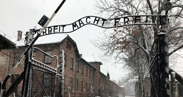 Eingangstor des KZ Auschwitz. Foto: dpa/pa