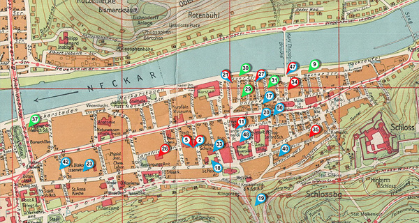 Karte Heidelberg Lupe
