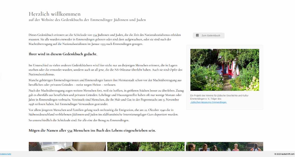 Die Homepage des Vereins für jüdische Geschichte und Kultur Emmendingen e. V. erstrahlt in neuem Glanz