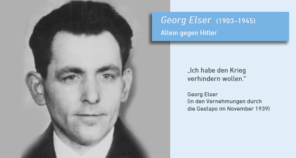 zur Biographie (Georg Elser (1903–1945). © Georg-Elser-Gedenkstätte Königsbronn)